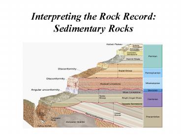 Interpreting the Rock Record: Sedimentary Rocks