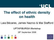 The effect of ethnic density on health