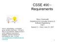 CSSE 490 - Requirements PowerPoint PPT Presentation