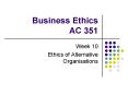 Business Ethics AC 351 PowerPoint PPT Presentation