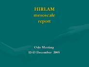 HIRLAM mesoscale report