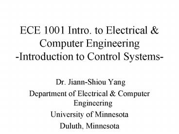ECE 1001 Intro. to Electrical