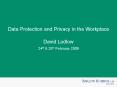 Data Protection and Privacy in the Workplace PowerPoint PPT Presentation