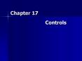 Controls PowerPoint PPT Presentation