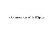 Optimization With HSpice