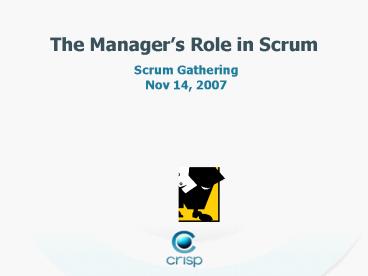 The Managers Role in Scrum