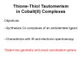 ThioneThiol Tautomerism PowerPoint PPT Presentation
