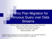 Dynamic Plan Migration for Continuous Query over Data Streams