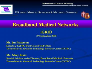 U.S. ARMY MEDICAL RESEARCH