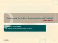 Transforming the System: Community Input and Feedback Older Adults PowerPoint PPT Presentation