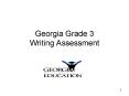 Georgia Grade 3 Writing Assessment PowerPoint PPT Presentation