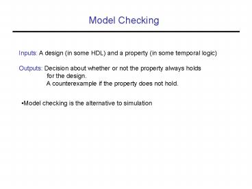 PPT – Model Checking PowerPoint presentation | free to download - id ...