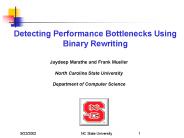Detecting Performance Bottlenecks Using Binary Rewriting