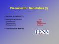 Piezoelectric Nanotubes PowerPoint PPT Presentation