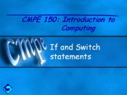 If and Switch statements