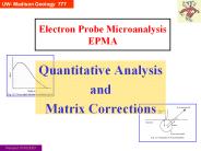Electron Probe Microanalysis EPMA