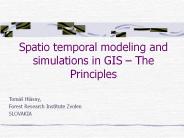 Spatio temporal modeling and simulations in GIS 