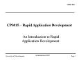 CP3015 Rapid Application Development PowerPoint PPT Presentation