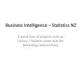 Business Intelligence Statistics NZ PowerPoint PPT Presentation