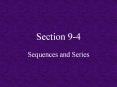 Sequences and Series PowerPoint PPT Presentation