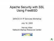 Apache Security with SSL Using FreeBSD