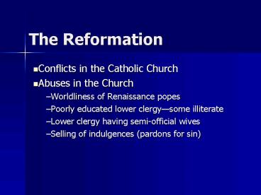 The Reformation