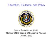 Education, Evidence, and Policy