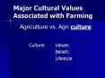 Major Cultural Values Associated with Farming PowerPoint PPT Presentation