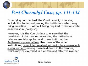 Post Chernobyl Case, pp. 131132