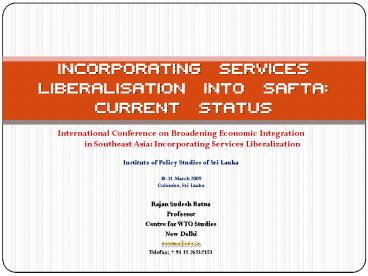 International Conference on Broadening Economic Integration