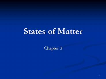 States of Matter