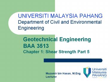 Geotechnical Engineering