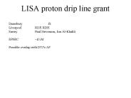LISA proton drip line grant
