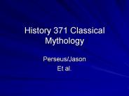 History 371 Classical Mythology