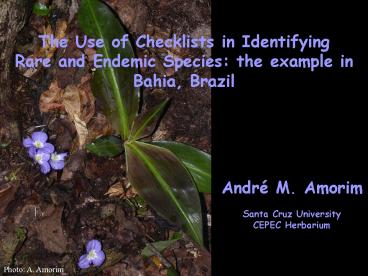 The Use of Checklists in Identifying