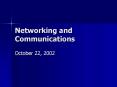 Networking and Communications PowerPoint PPT Presentation