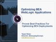 Optimizing BEA WebLogic Applications PowerPoint PPT Presentation