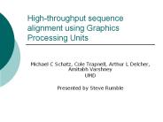 Highthroughput sequence alignment using Graphics Processing Units