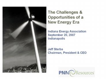 Electricity Technology for a Carbon Constrained World presentation ...