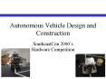 Autonomous Vehicle Design and Construction PowerPoint PPT Presentation