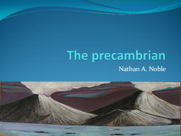 The precambrian