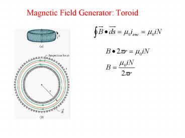 Magnetic Field Generator: Toroid