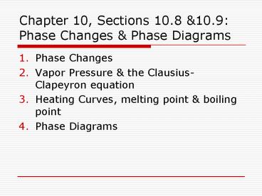 PPT – Chapter 10, Sections 10.8 PowerPoint presentation | free to view ...