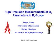 High Precision Measurements of Bs Parameters in BsJ