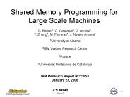 Shared Memory Programming for Large Scale Machines