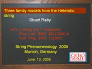 Three%20family%20models%20from%20the%20Heterotic%20string