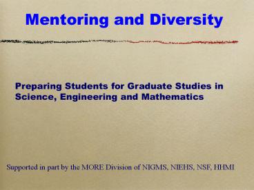 Mentoring and Diversity