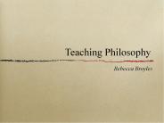 Teaching Philosophy