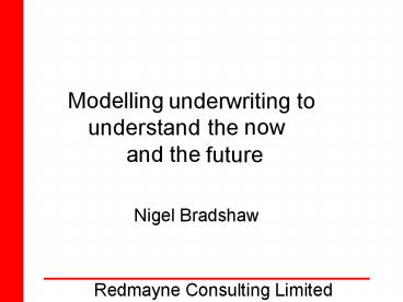 underwriting to