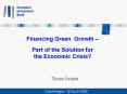 Financing Green Growth Part of the Solution for the Economic Crisis PowerPoint PPT Presentation